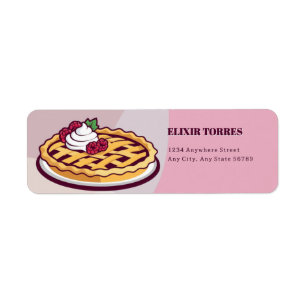 A Little Cutie Pie Minimalist Purple Baby Shower Label