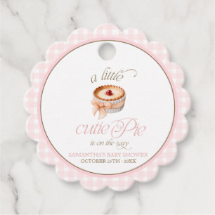 A Little Cutie Pie Personalised Baby Shower Favor Tags