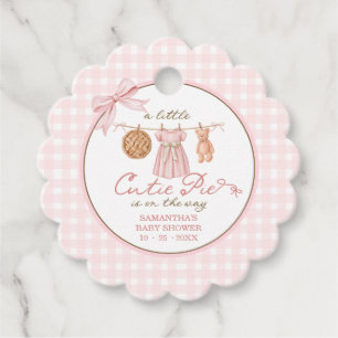 A Little Cutie Pie Personalised Baby Shower Favor Tags