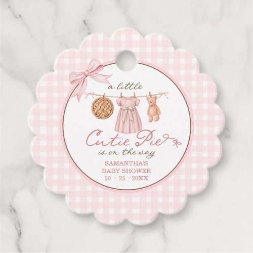 A Little Cutie Pie Personalised Baby Shower Favor Tags