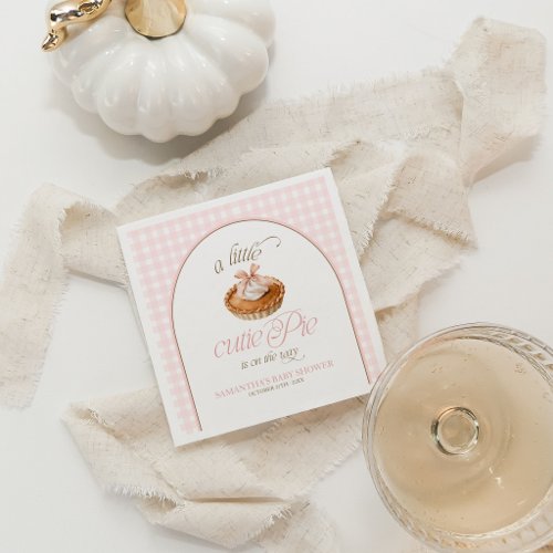 A Little Cutie Pie Personalised Baby Shower Napkins