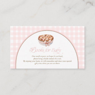 A Little Cutie Pie Pink Gingham Books for Baby Enclosure Card