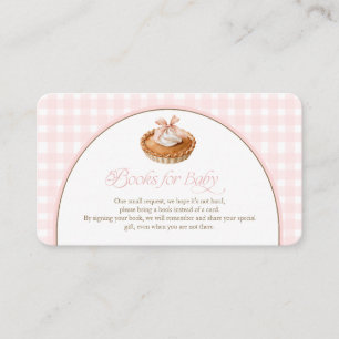 A Little Cutie Pie Pink Gingham Books for Baby Enclosure Card