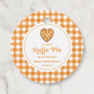 A Little Cutie Pie Retro Baby Shower Favor Tags