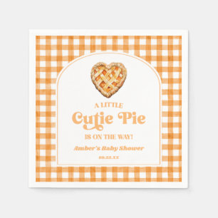 A Little Cutie Pie Retro Baby Shower Napkins