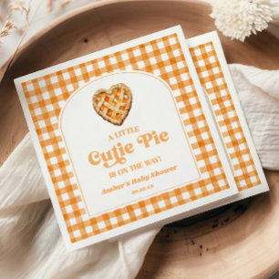 A Little Cutie Pie Retro Baby Shower Napkins