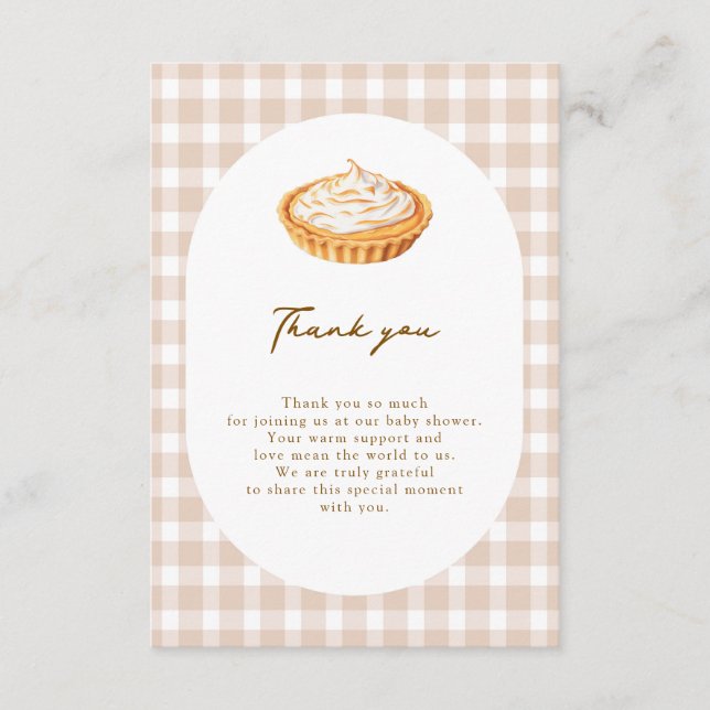 A Little Cutie Pie Thank You Card (Front)