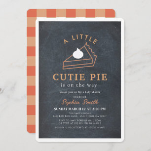 A Little Cutie Pie Thanksgiving Baby Shower Invitation