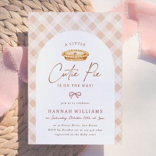 A Little Cutie Pie Thanksgiving Fall Baby Shower Invitation