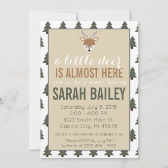 A Little Deer is Almost Here Baby Shower Invite | Zazzle