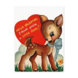 A Little Deer | Vintage Valentine | Postcard A Little Deer | Vintage Valentine | Postcard