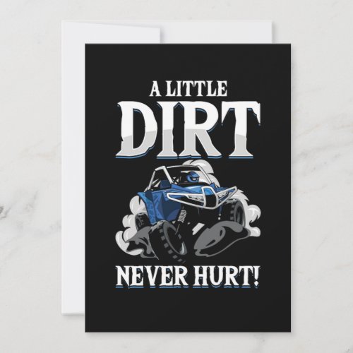 A Little Dirt Never Hurt ATV Quad Racing Offroad G Invitation