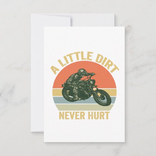 A Little Dirt Never Hurt Funny Motocross Dirt Bike Thank You Card