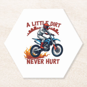A Little Dirt Never Hurt Paper Coaster