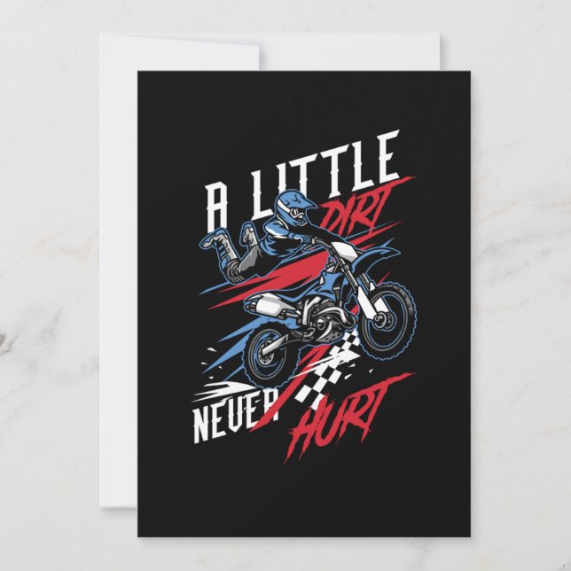 A Little Dirt Never Hurt Quad Racing Offroad ATV G Invitation (Front)