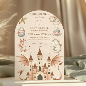 A Little Dragon is on the Way Baby Shower Invitation
