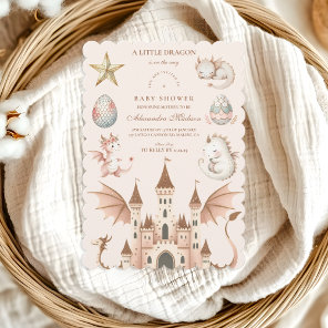 A Little Dragon is on the Way Baby Shower Invitation