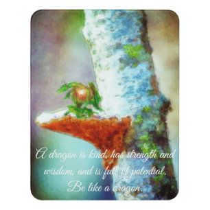 A Little Dragon Sleeps Door Sign