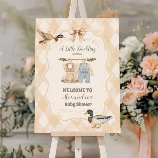 A Little Duckling Baby Shower Foam Board (Creator Uploaded)
