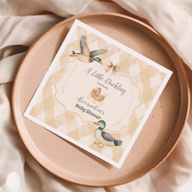 A Little Duckling Baby Shower Napkins (Creator Uploaded)