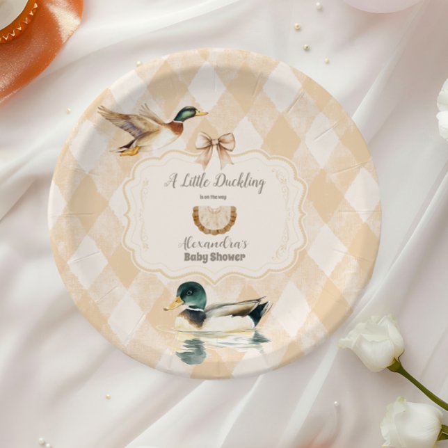 A Little Duckling Baby Shower Paper Plates (Creator Uploaded)