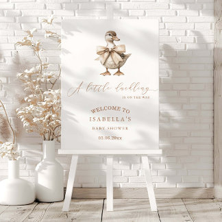 A Little Duckling Baby Shower Welcome  Foam Board