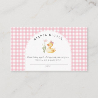 A Little Duckling is on the Way Bow Baby Shower Enclosure Card