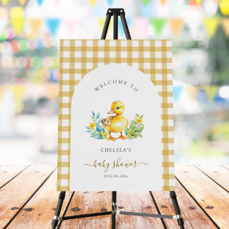 A Little Duckling is On The Way Duck Baby Shower Foam Board