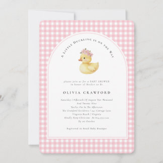A Little Duckling Is on the Way Duck Baby Shower Invitation
