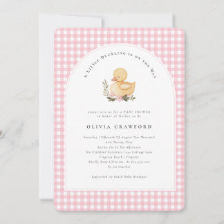 A Little Duckling Is on the Way Duck Baby Shower Invitation
