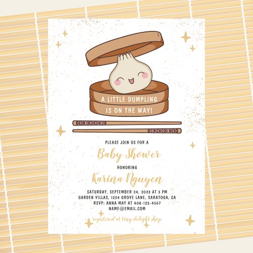 A Little Dumpling Baby Shower Invitation