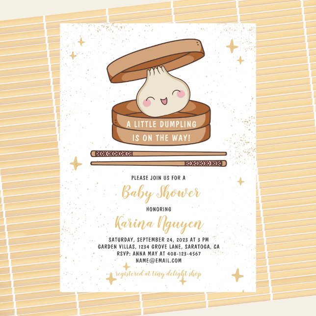 A Little Dumpling Baby Shower Invitation (Creator Uploaded)