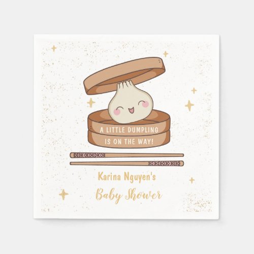 A Little Dumpling Baby Shower Invitation Napkins