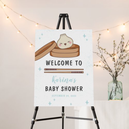 A Little Dumpling Baby Shower Welcome Foam Board