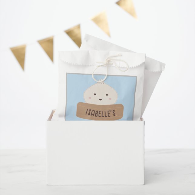 A little Dumpling Is On The Way Baby Shower Favor Bag (Party)