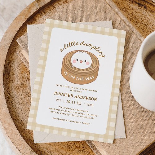 A Little Dumpling Is On The Way Baby Shower Invitation