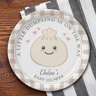 A Little Dumpling is On The Way Baby Shower Paper Plates