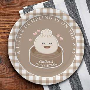 A Little Dumpling is On The Way Baby Shower Paper Plates