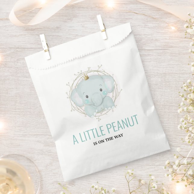 A Little Elephant Boy Baby Shower  Favor Bag (Clipped)