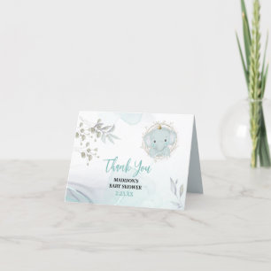 A Little Elephant Boy Baby Shower Thank You Card