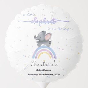 A Little Elephant Is On The Way Baby Shower Balloon