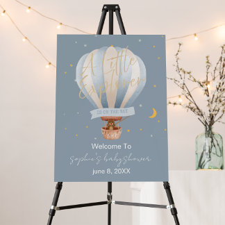 A Little Explorer Hot Air Balloon Welcome Sign
