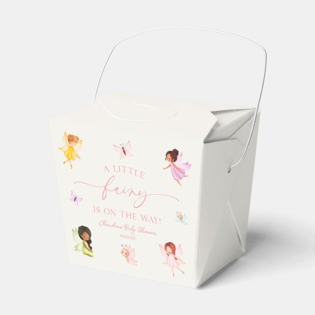 A Little Fairy Is On The Way! Baby Shower Favor Boxes (Front Side)