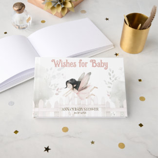 A Little Fairy is on the way Baby Shower Guest Book