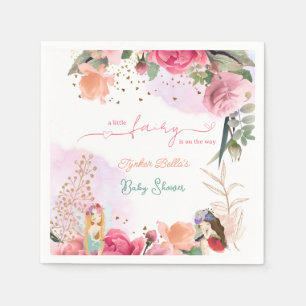 A Little Fairy Is On The Way Girl Baby Shower Napkins