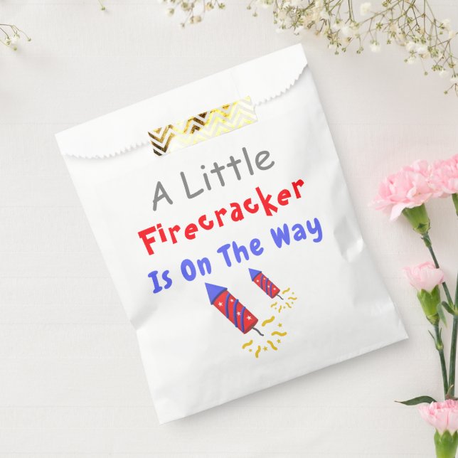 A Little Firecracker Is On The Way Favor Bag (Sealed)