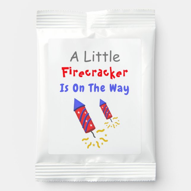 A Little Firecracker Is On The Way Lemonade Drink Mix (Front)
