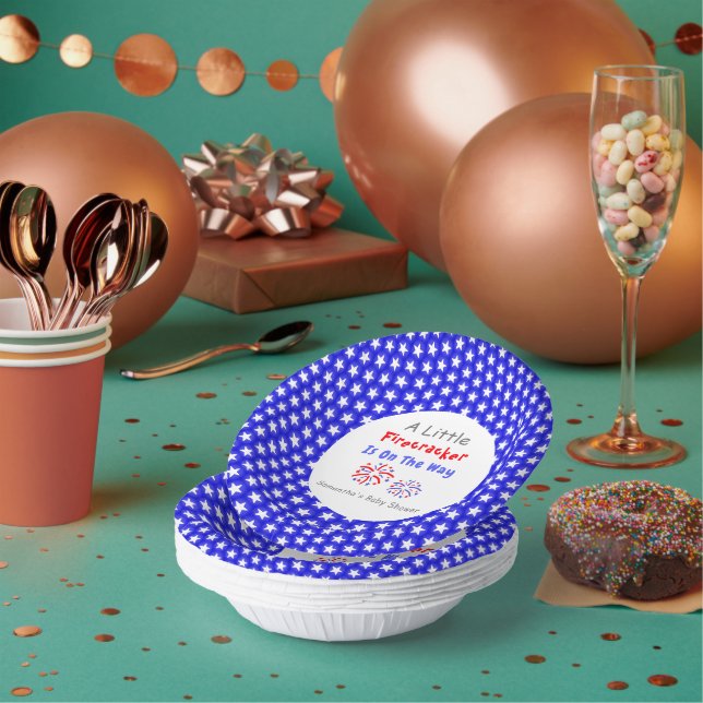 A Little Firecracker Is On The Way Paper Bowls (Multi)