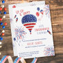 A Little Firecracker Up Up and Away Baby Shower Invitation