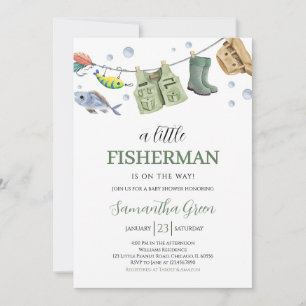 A Little Fisherman Baby Shower Invitation